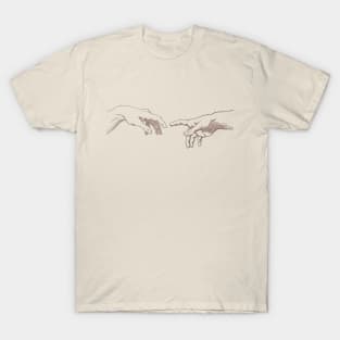 Dark Academia: Creation of Adam Sketch T-Shirt